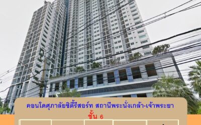 ขายและให้เช่า คอนโดศุภาลัยซิตี้รีสอร์ท สถานีพระนั่งเกล้า-เจ้าพระยา ขนาด 80.48 ตรม. ชั้น 6