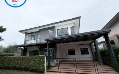 ขายบ้านเดี่ยว  53.1 ตร.ว หมู่บ้านคาซ่าวิลล์ บางใหญ่  แบบ 3 ห้องนอน หลังมุม  จัดกู้ฟรี