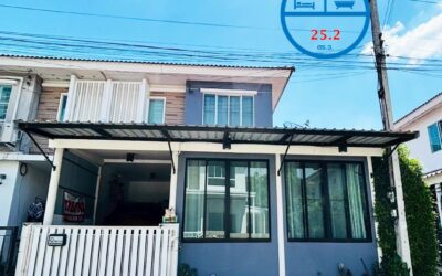 ขาย ทาวน์โฮม 2 ชั้น 25.2 ตร.ว หมู่บ้านพฤกษาวิลล์ 41/1 บางกะดี-ติวานนท์ หลังมุม  จัดกู้ฟรี