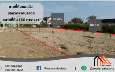 ขายที่ดินถมแล้วยกแปลงและแบ่งขาย ซอยวัดลาดปลากดุก 160 ตารางวา